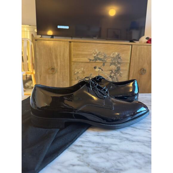 Giorgio Armani Black Patent-leather Derby shoes - Picture 4 of 8
